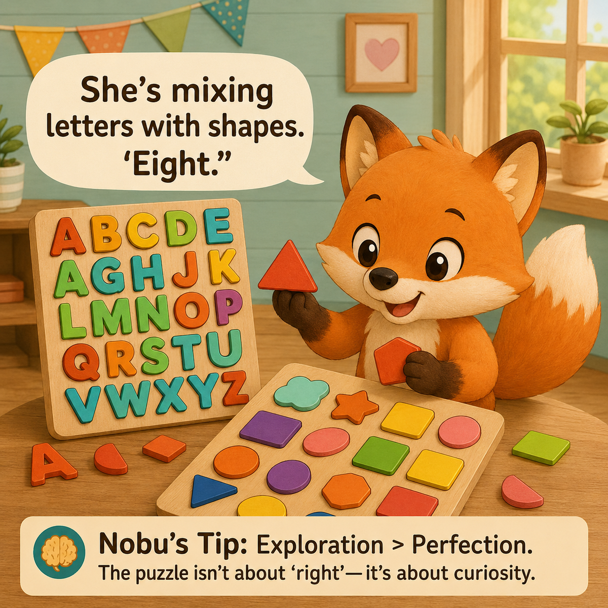 Wooden ABCD Learning Educational Board for Kids | Alphabet, Numbers & Shapes Puzzle Set for Toddlers & Preschoolers