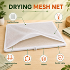 Papad Drying Mesh Net with Zip Cover, 28 x 38 Inch Reusable Food Drying Mat for Papad, Chilli, Fryums, Herbs, Spices, Grains & Dry Fruits