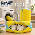Shoe Washing Machine Bag for Sneakers & Delicate Shoes | Reusable Laundry Shoe Bag with Durable Zipper Mesh, 360° Deep Cleaning – Yellow