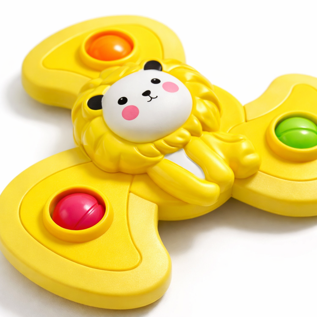 Baby Spinner Toy for Kids | Suction Cup Rotating Toy | Colorful Sensory Toy for Toddlers (1-4 Years) | BPA Free Safe Plastic | Hand-Eye Coordination Learning Toy