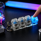 RRR Collection Mechanical Keyboard Switch Keychain | Blue Clicky Switch Tester | Fidget Keychain Toy | Keyboard Switch Sample for Gamers & Typing Enthusiasts