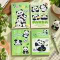 A5 Panda Theme Notebook Set of 4 | 60 Pages Ruled Notebook with 22 Lines per Page | Cute Panda Writing Notebook for School, Journaling, Notes & Diary