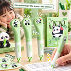 Panda Correction Tape Set of 3 | Quick-Dry White-Out Correction Tape Rollers for Students, Kids, School & Office | No-Mess Paper Correction with Precision Tip