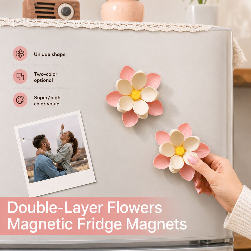 Flower Shaped Magnetic Food Clips for Fridge | Detachable Petal Snack Bag Clips for Chips, Cheese, Meat, Fruits & Vegetables