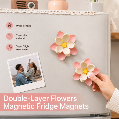 Flower Shaped Magnetic Food Clips for Fridge | Detachable Petal Snack Bag Clips for Chips, Cheese, Meat, Fruits & Vegetables