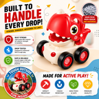 RRR Collection Dinosaur Press & Go Toy Car for Toddlers 1-3 Years | Baby Dino Friction Powered Whistle Car | Educational Push Toy for Boys & Girls