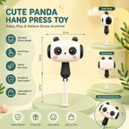 RRR Collection Cute Panda Hammer Keychain with Sound | Shake Left Right Beep | Soft Silicone Fidget Keychain | Sensory Stress Reliever for Kids, Babies & Toddlers