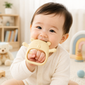Elephant Wrist-Fit Sensory Teething Toy for Babies 3–12 Months | Food-Grade Silicone No-Drop BPA-Free Baby Teether