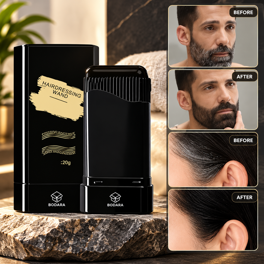 Hair Color Comb Stick for Grey Hair Coverage | Waterproof & Sweat-Proof Hair Root Touch-Up Stick for Men & Women – Black