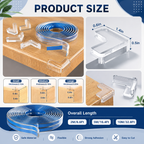 5 Meter Silicone Edge Protector Strip with 4 Corner Guards | Baby Safety Edge & Corner Protector for Table, Bed & Furniture