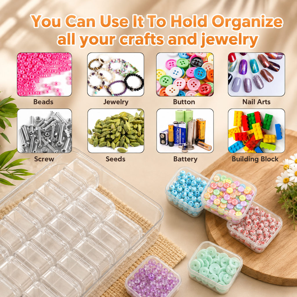 Transparent Jewellery & Accessories Storage Box | 30 Compartment Organizer