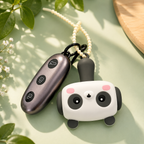 RRR Collection Cute Panda Hammer Keychain with Sound | Shake Left Right Beep | Soft Silicone Fidget Keychain | Sensory Stress Reliever for Kids, Babies & Toddlers