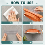 360 Degree Rotating Bathroom & Kitchen Corner Shelf | Plastic Multipurpose Wall Mount Storage Rack