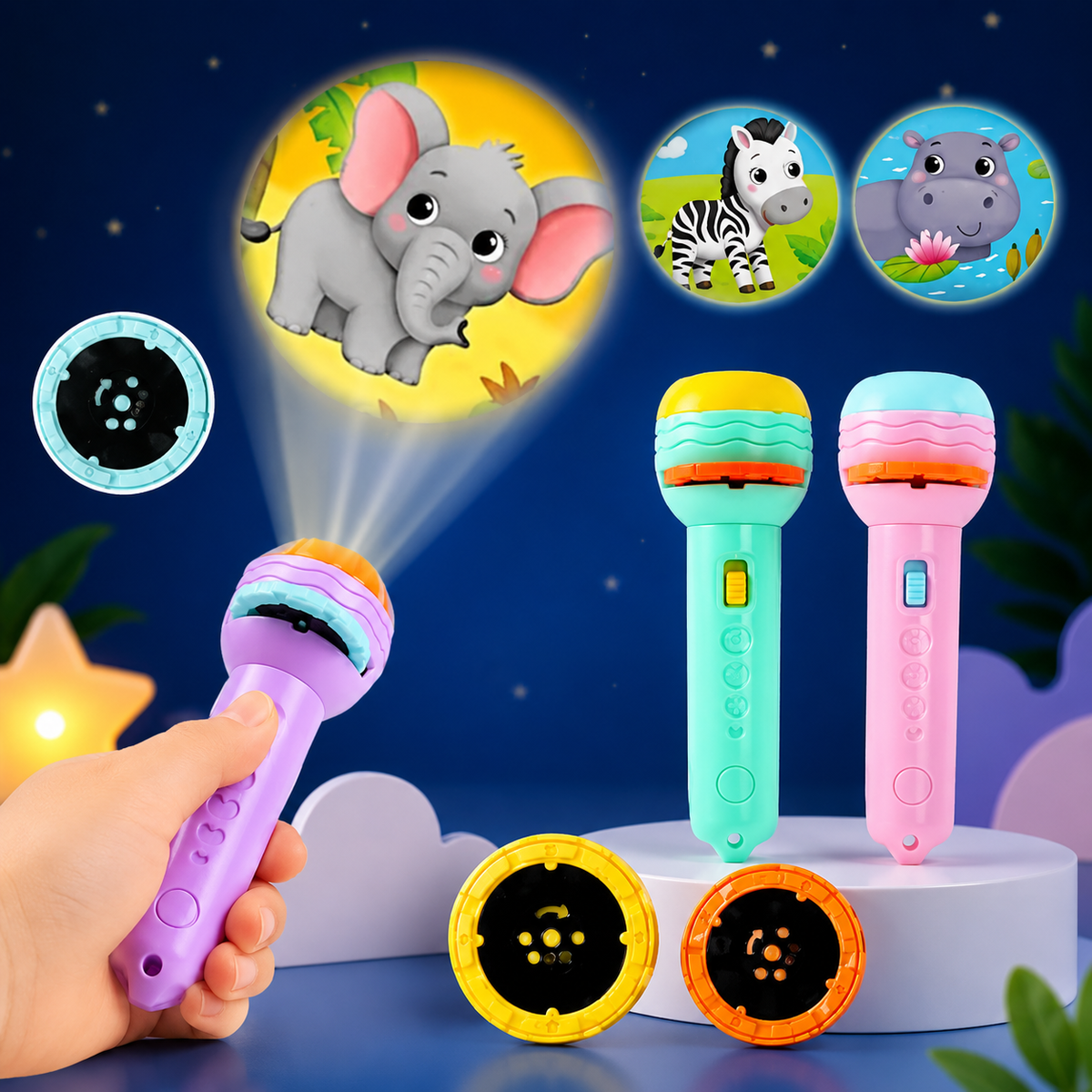 RRR Collection Kids Projection Flashlight Toy | Story Projector Torch with Picture Slides | Educational Learning Toy for Boys & Girls 3+ Years