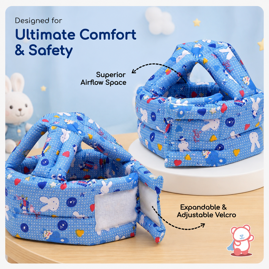 Baby Head Safety Helmet for 6 Months to 2 Years | Adjustable Lightweight Padded Head Protector for Infants