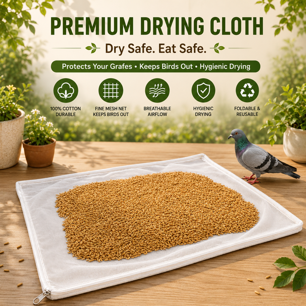 Papad Drying Mesh Net with Zip Cover, 28 x 38 Inch Reusable Food Drying Mat for Papad, Chilli, Fryums, Herbs, Spices, Grains & Dry Fruits