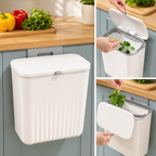 Hangable Kitchen Waste Compost Bin | Rubbish Basket & Waste Sorting Organizer for Cabinet Door, Bedroom & Countertop
