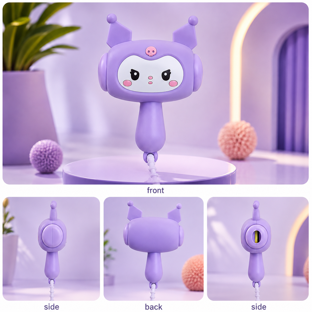 RRR Collection Cute Panda Hammer Keychain with Sound | Shake Left Right Beep | Soft Silicone Fidget Keychain | Sensory Stress Reliever for Kids, Babies & Toddlers