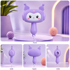 RRR Collection Cute Panda Hammer Keychain with Sound | Shake Left Right Beep | Soft Silicone Fidget Keychain | Sensory Stress Reliever for Kids, Babies & Toddlers