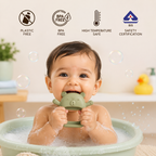 Elephant Wrist-Fit Sensory Teething Toy for Babies 3–12 Months | Food-Grade Silicone No-Drop BPA-Free Baby Teether