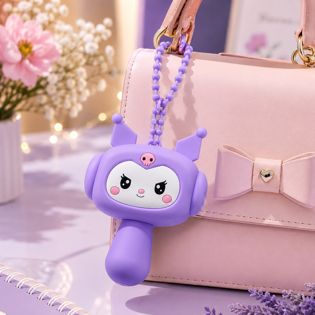 RRR Collection Cute Panda Hammer Keychain with Sound | Shake Left Right Beep | Soft Silicone Fidget Keychain | Sensory Stress Reliever for Kids, Babies & Toddlers