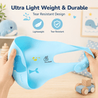 Silicone Bib for Baby Food Feeding | BPA Free Adjustable Waterproof Bib with Built-in Food Pocket for Babies 6 to 36 Months