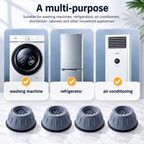 Anti Vibration Pads for Washing Machine with Suction Cups | Anti-Skid, Anti-Walk Noise Reduction Pads for Washing Machine, Fridge & Dryer – 4 Pack