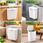 Hangable Kitchen Waste Compost Bin | Rubbish Basket & Waste Sorting Organizer for Cabinet Door, Bedroom & Countertop