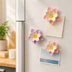 Flower Shaped Magnetic Food Clips for Fridge | Detachable Petal Snack Bag Clips for Chips, Cheese, Meat, Fruits & Vegetables