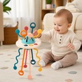 Interactive UFO Silicone Pull String Learning Toy for Kids | Baby Sensory Travel & Teething Toy for 6–18 Months
