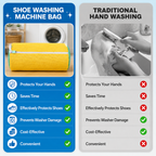 Shoe Washing Machine Bag for Sneakers & Delicate Shoes | Reusable Laundry Shoe Bag with Durable Zipper Mesh, 360° Deep Cleaning – Yellow