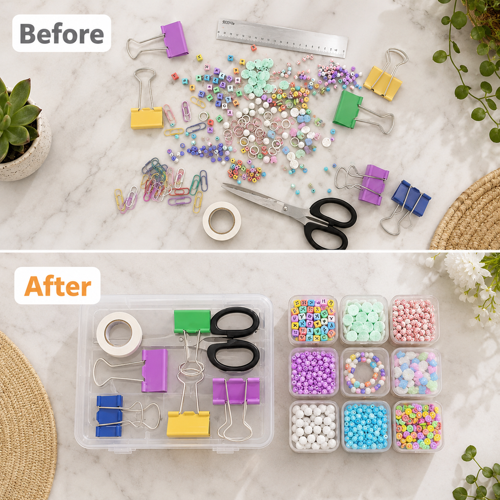 Transparent Jewellery & Accessories Storage Box | 30 Compartment Organizer