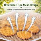 Papad Drying Cloth with Net Zip Cover, 56 x 48 Inch Reusable Food Drying Cloth for Papad, Millets, Fryums, Grains & Dry Fruits