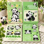 A5 Panda Theme Notebook Set of 4 | 60 Pages Ruled Notebook with 22 Lines per Page | Cute Panda Writing Notebook for School, Journaling, Notes & Diary
