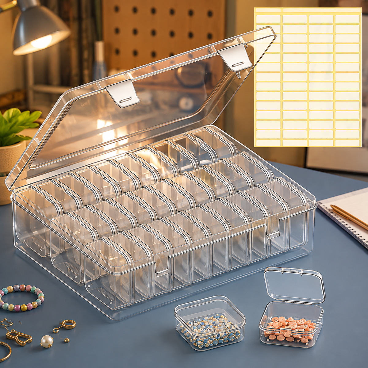 Transparent Jewellery & Accessories Storage Box | 30 Compartment Organizer