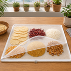 Papad Drying Mesh Net with Zip Cover, 28 x 38 Inch Reusable Food Drying Mat for Papad, Chilli, Fryums, Herbs, Spices, Grains & Dry Fruits