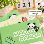 A5 Panda Theme Notebook Set of 4 | 60 Pages Ruled Notebook with 22 Lines per Page | Cute Panda Writing Notebook for School, Journaling, Notes & Diary