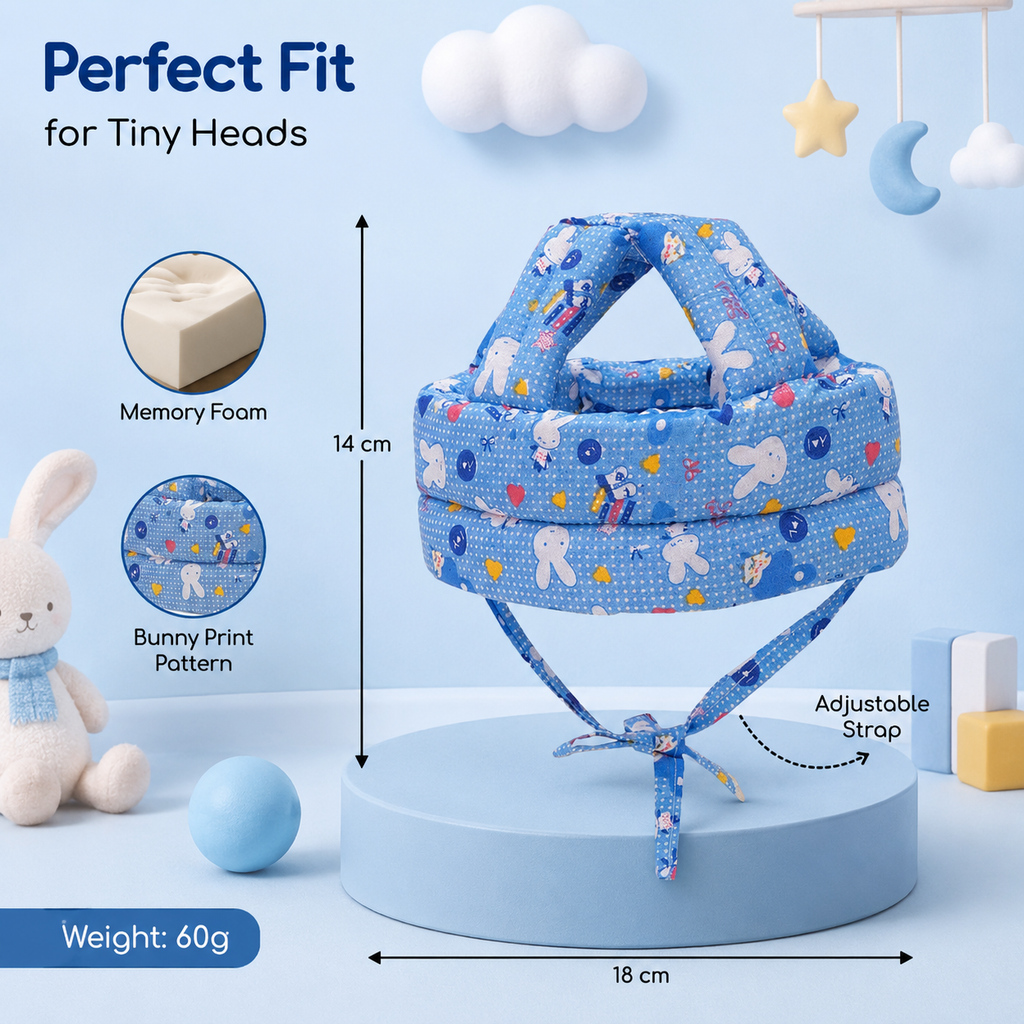 Baby Head Safety Helmet for 6 Months to 2 Years | Adjustable Lightweight Padded Head Protector for Infants
