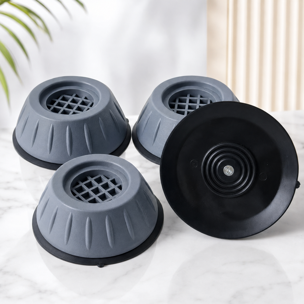 Anti Vibration Pads for Washing Machine with Suction Cups | Anti-Skid, Anti-Walk Noise Reduction Pads for Washing Machine, Fridge & Dryer – 4 Pack