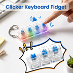 RRR Collection Mechanical Keyboard Switch Keychain | Blue Clicky Switch Tester | Fidget Keychain Toy | Keyboard Switch Sample for Gamers & Typing Enthusiasts